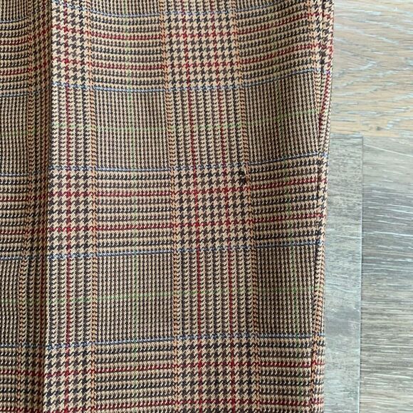 Pendleton wool pants City Trouser Glen style plaid brown size 8 - Picture 6 of 12